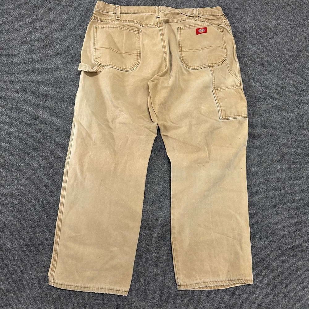 Dickies Carpenter Pants Mens Size 40x29 Tan Canvas Relaxed Fit Workwear Utility
